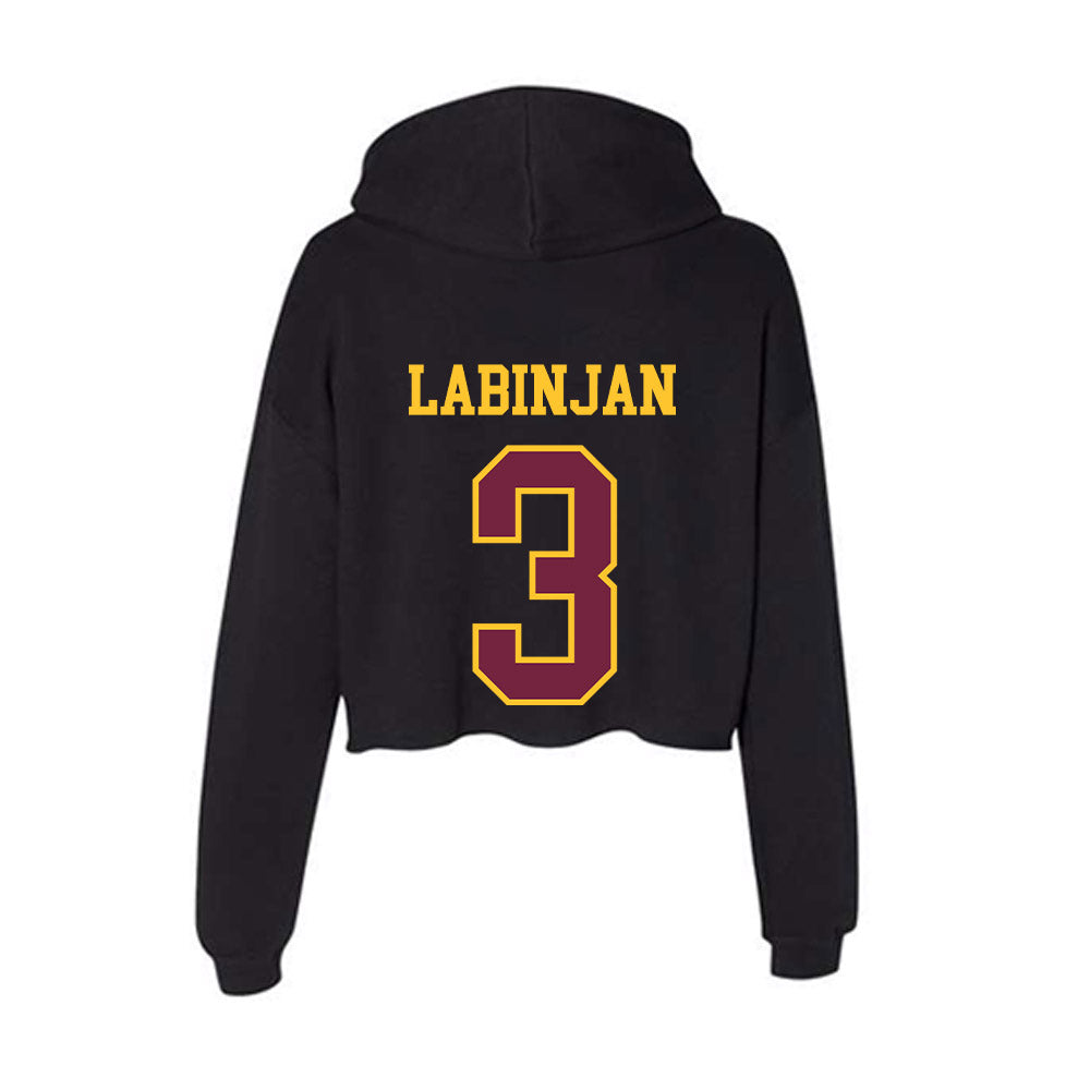 Arizona State - NCAA Women's Volleyball : Ziva Labinjan - Classic Shersey Women's Crop Fleece Hooded Sweatshirt-1