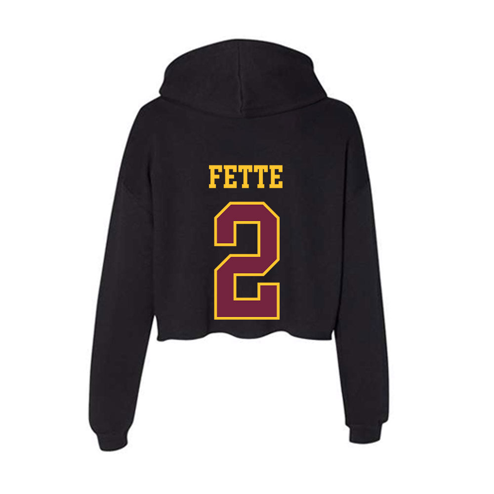 Arizona State - NCAA Football : Jake Fette - Classic Shersey Women's Crop Fleece Hooded Sweatshirt-1