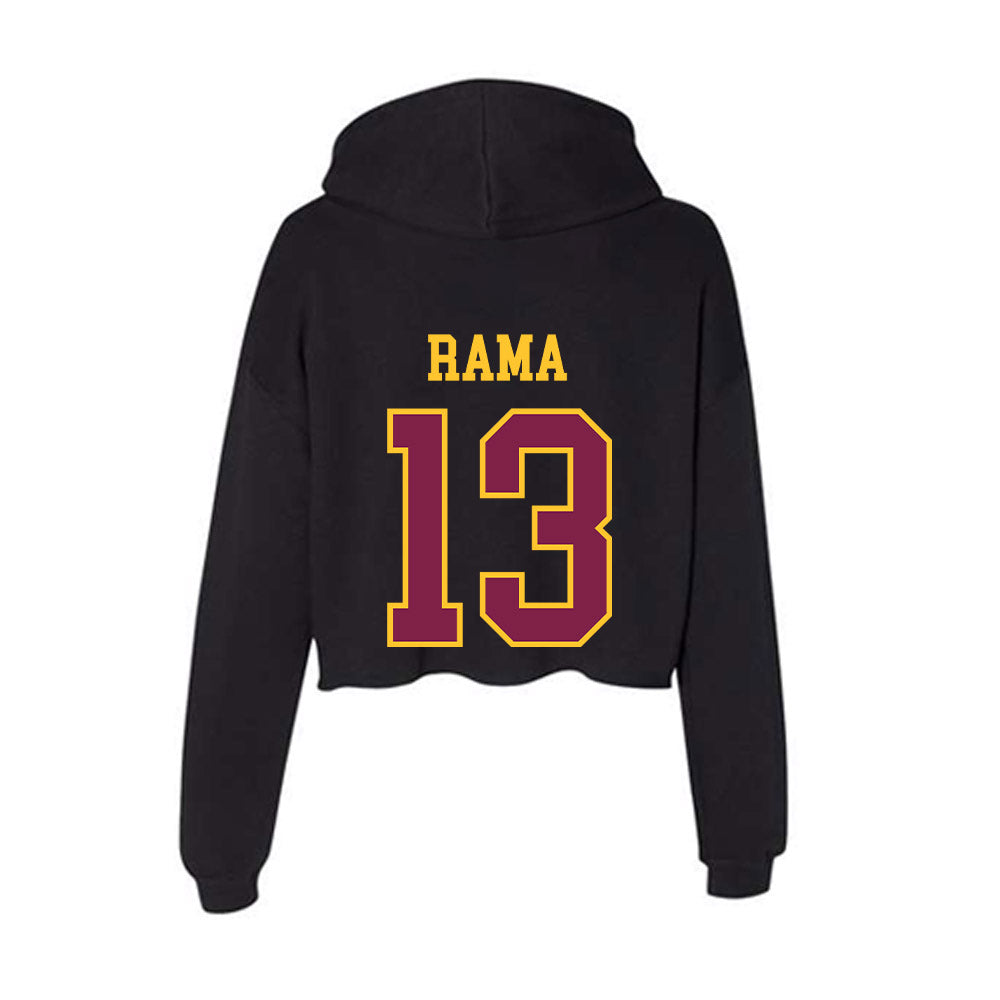 Arizona State - NCAA Women's Volleyball : Piper Rama - Women's Crop Fleece Hooded Sweatshirt-1