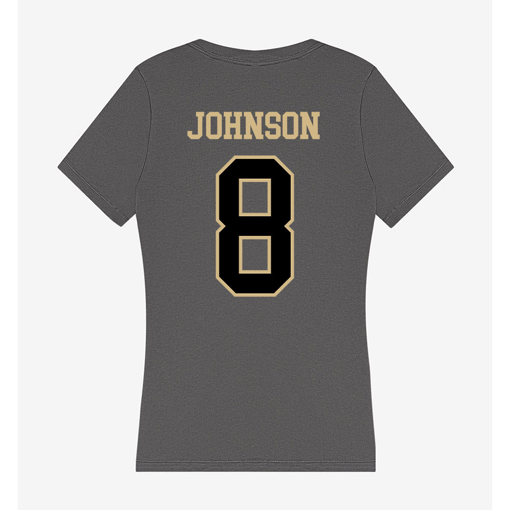 Wake Forest - NCAA Football : Braylon Johnson - Women's V-Neck T-Shirt-1