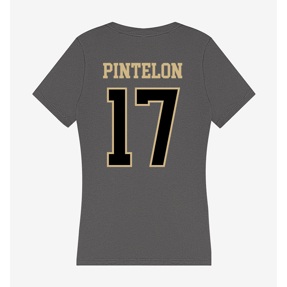 Wake Forest - NCAA Men's Basketball : Xander Pintelon - Women's V-Neck T-Shirt-1