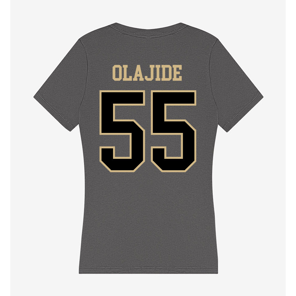 Wake Forest - NCAA Football : Tolu Olajide - Women's V-Neck T-Shirt-1