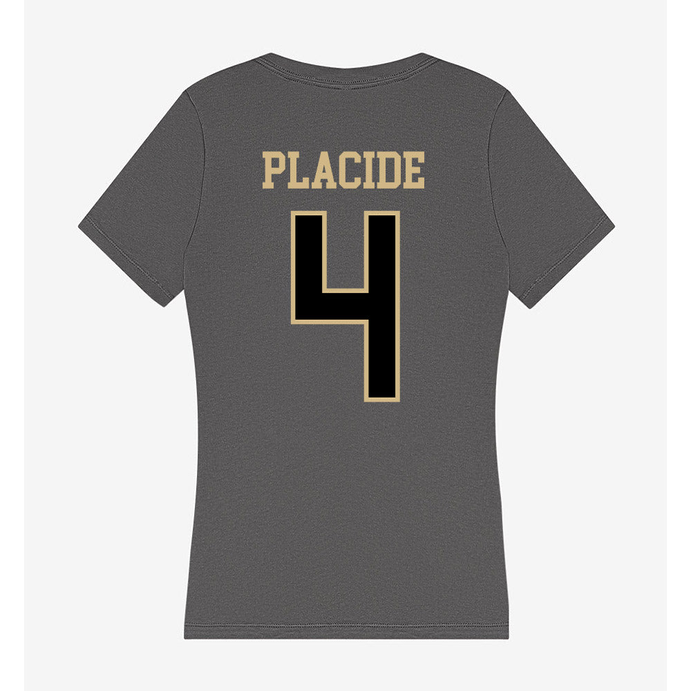 Wake Forest - NCAA Men's Basketball : Gavin Placide - Women's V-Neck T-Shirt-1