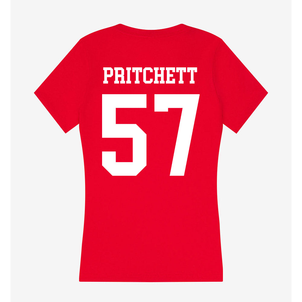 Nebraska - NCAA Football : Elijah Pritchett - Women's V-Neck T-Shirt-1