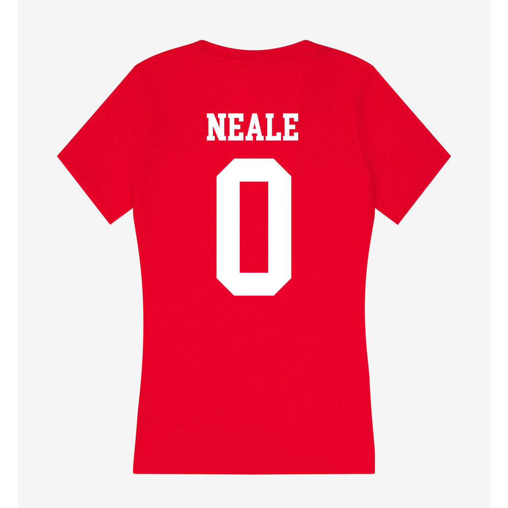 Nebraska - NCAA Women's Basketball : Alanna Neale - Women's V-Neck T-Shirt-1