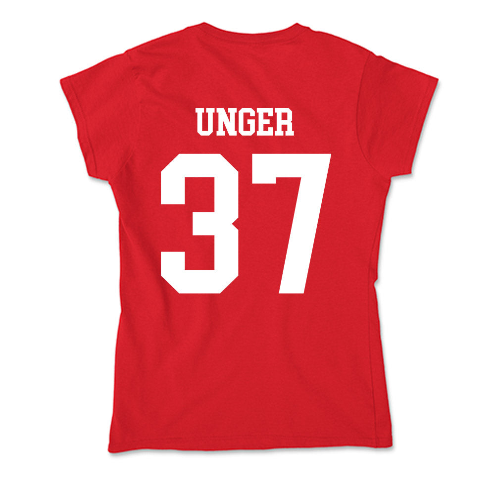 Nebraska - NCAA Baseball : J'Shawn Unger - Soft Style Women’s T-Shirt-1