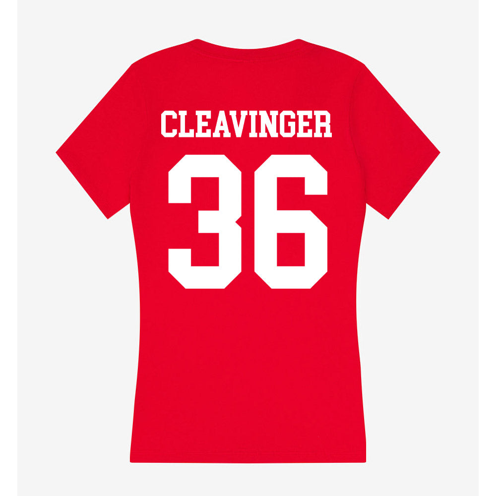 Nebraska - NCAA Baseball : Grant Cleavinger - Women's V-Neck T-Shirt-1