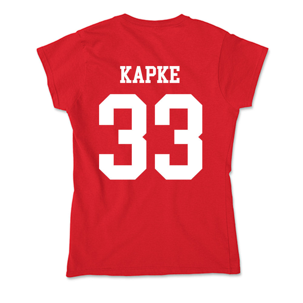 Nebraska - NCAA Men's Basketball : Boden Kapke - Soft Style Women’s T-Shirt-1