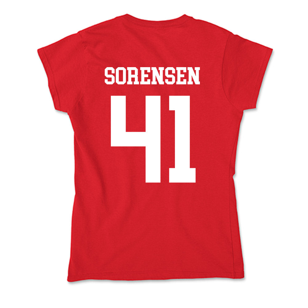 Nebraska - NCAA Football : Luke Sorensen - Soft Style Women’s T-Shirt-1