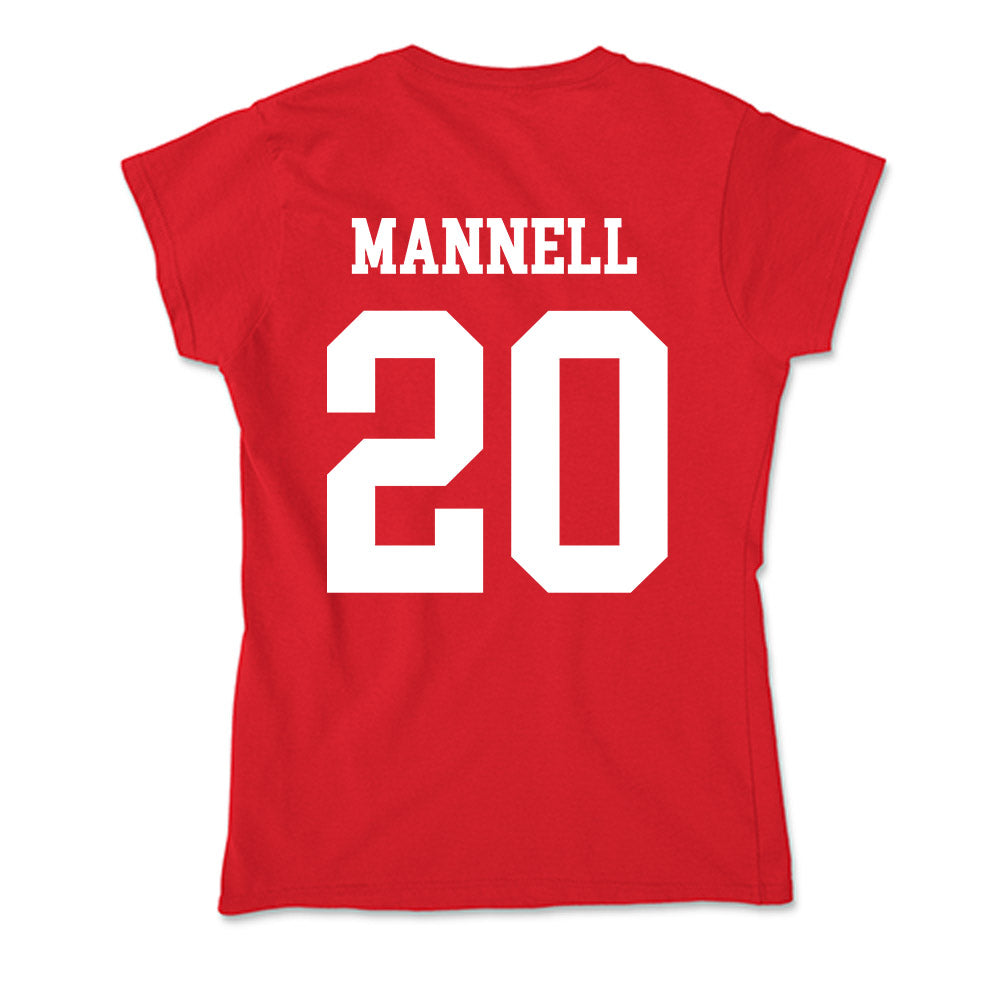 Nebraska - NCAA Baseball : Kevin Mannell - Soft Style Women’s T-Shirt-1