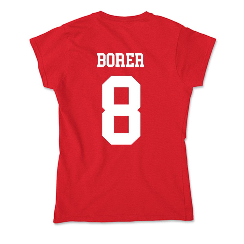 Nebraska - NCAA Women's Soccer : Reese Borer - Soft Style Women’s T-Shirt-1