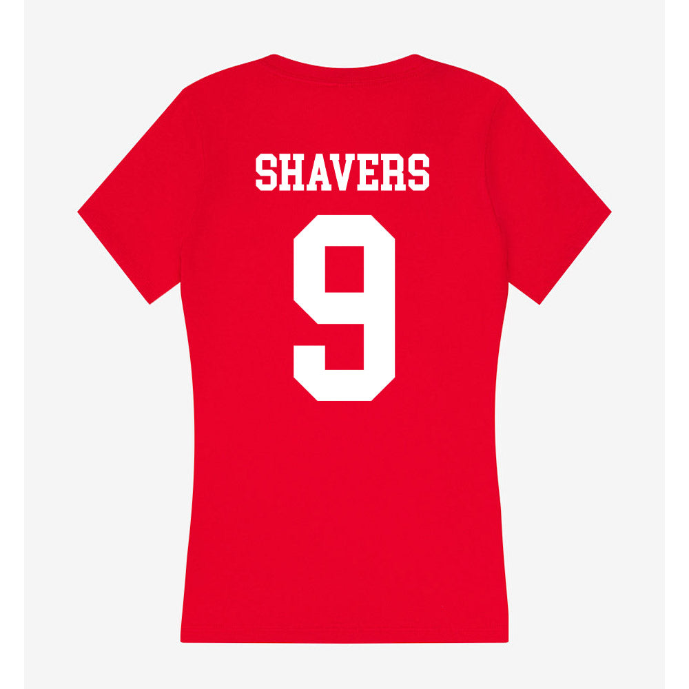 Nebraska - NCAA Football : Vincent Shavers - Classic Shersey Women's V-Neck T-Shirt-1