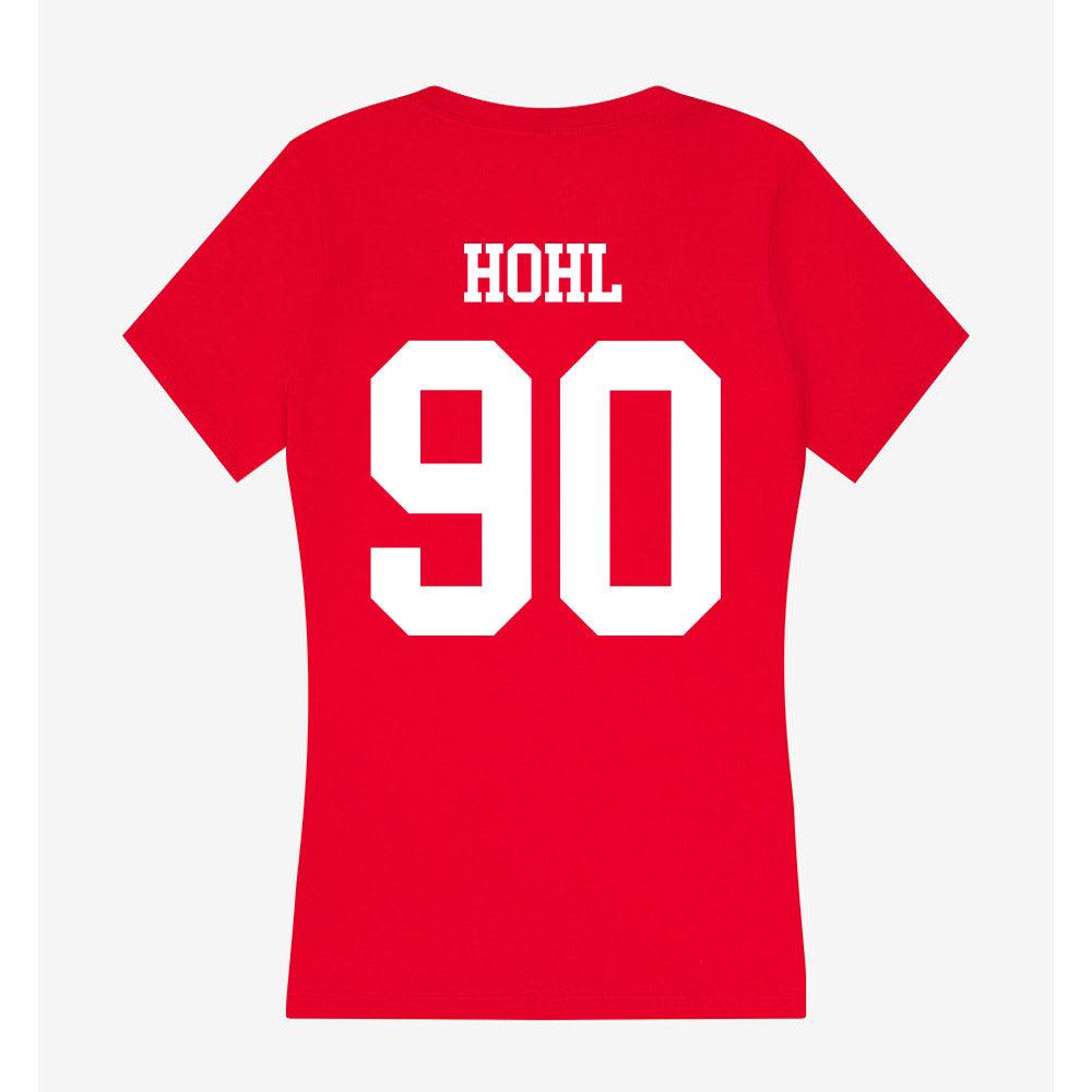 Nebraska - NCAA Football : John Hohl - Women's V-Neck T-Shirt-1