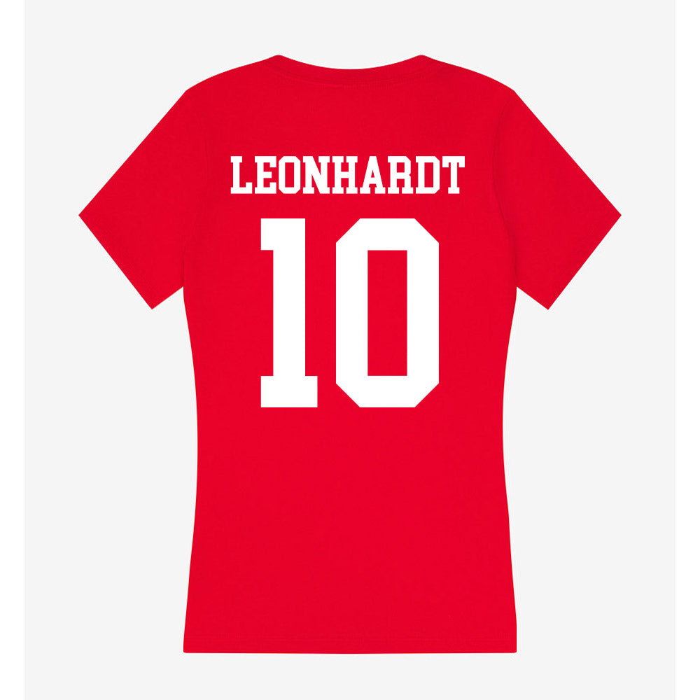 Nebraska - NCAA Men's Basketball : Trevan Leonhardt - Women's V-Neck T-Shirt-1