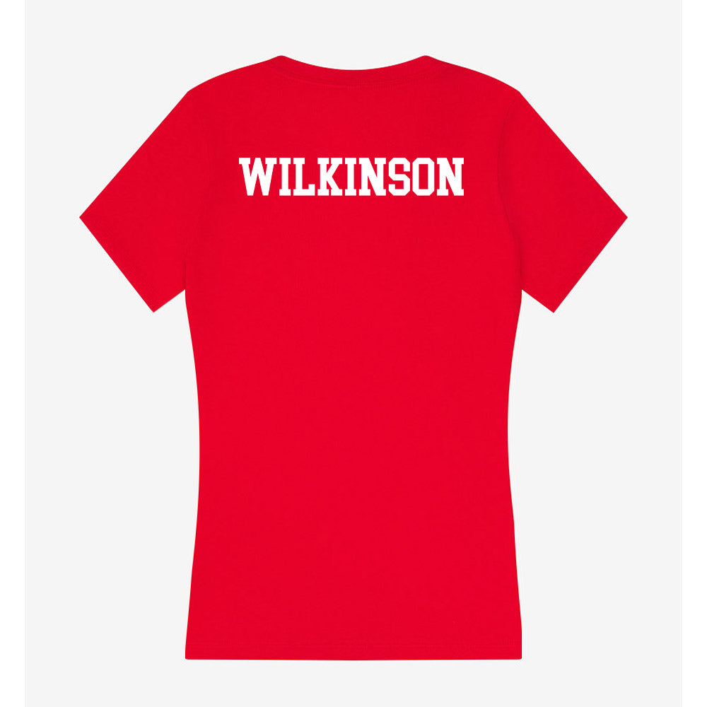 Nebraska - NCAA Men's Basketball : Damon Wilkinson - Women's V-Neck T-Shirt-1