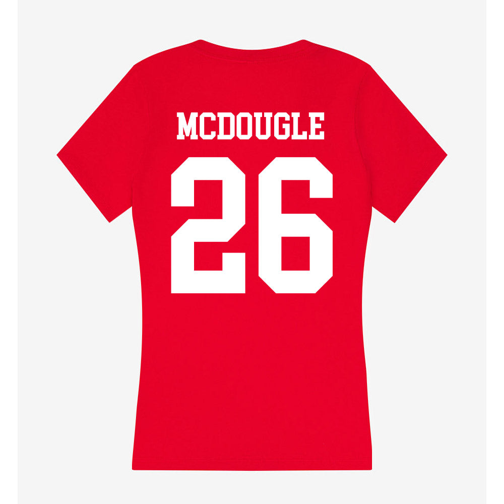 Nebraska - NCAA Football : Dwayne Mcdougle - Women's V-Neck T-Shirt-1