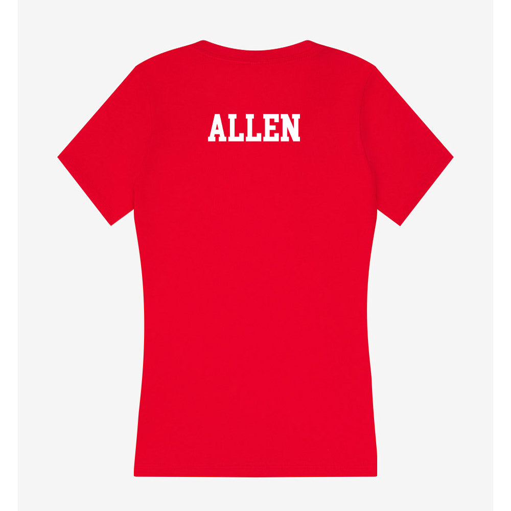 Nebraska - NCAA Men's Track & Field : Jacorric Allen - Women's V-Neck T-Shirt-1