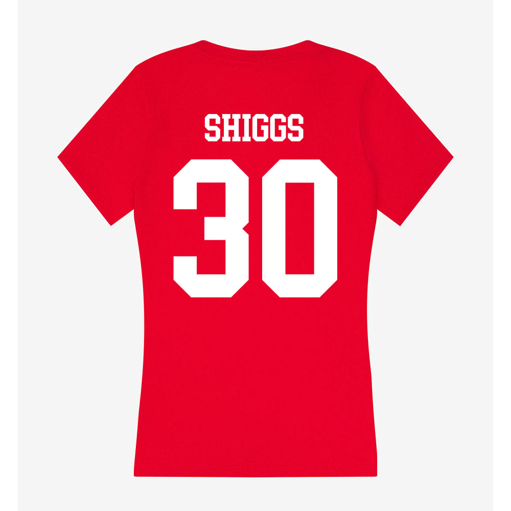 Nebraska - NCAA Football : Jasin Shiggs - Women's V-Neck T-Shirt-1
