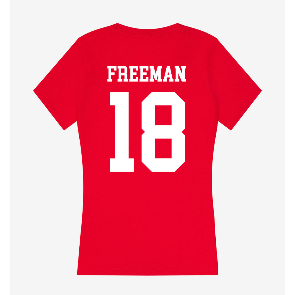 Nebraska - NCAA Baseball : Preston Freeman Freeman - Women's V-Neck T-Shirt-1
