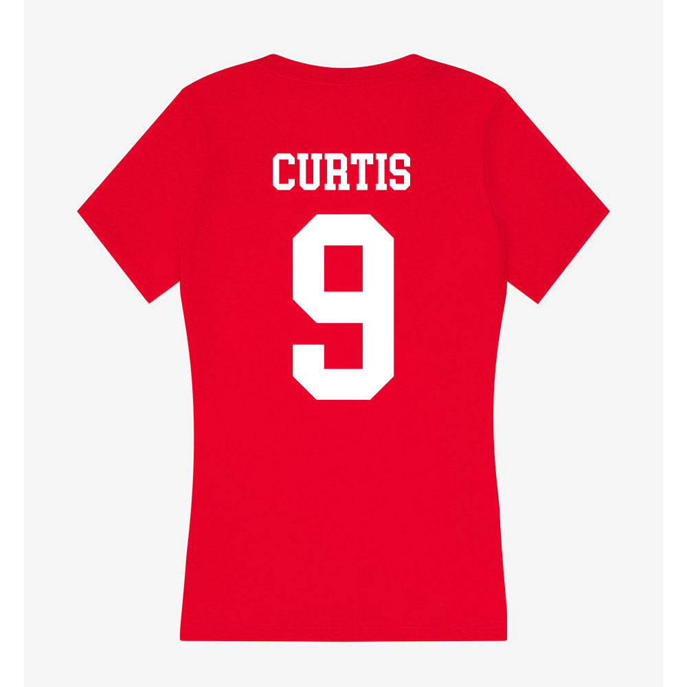 Nebraska - NCAA Men's Basketball : Leo Curtis - Classic Shersey Women's V-Neck T-Shirt-1