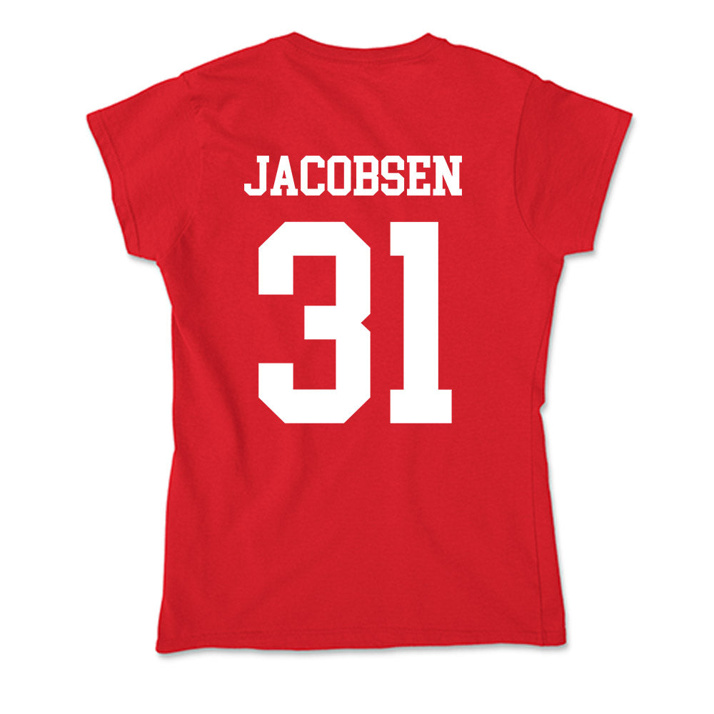 Nebraska - NCAA Men's Basketball : Cale Jacobsen - Classic Shersey Soft Style Women’s T-Shirt-1