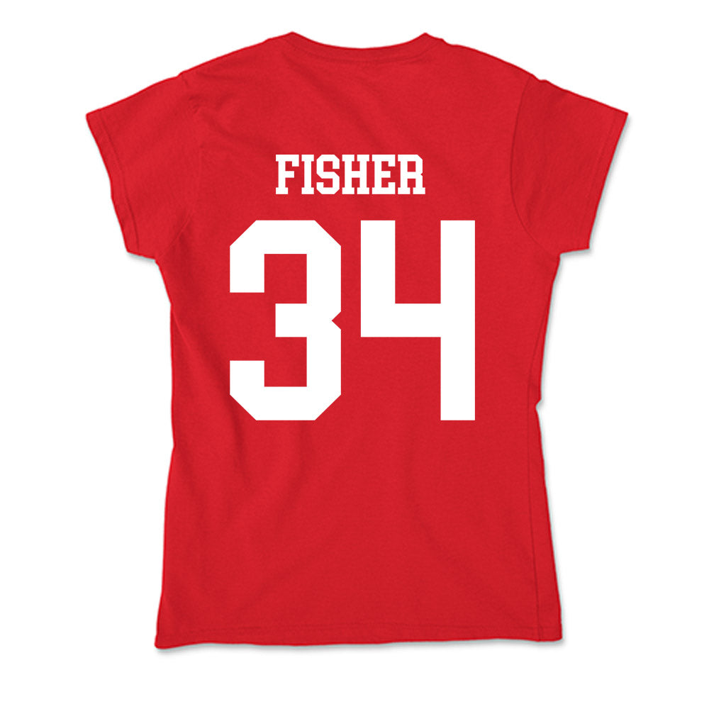 Nebraska - NCAA Women's Basketball : Emily Fisher - Soft Style Women’s T-Shirt-1
