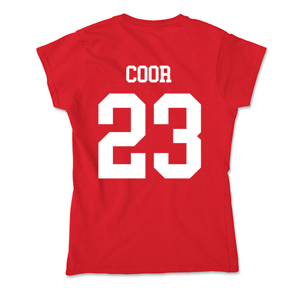 Nebraska - NCAA Softball : Hannah Coor - Soft Style Women’s T-Shirt-1
