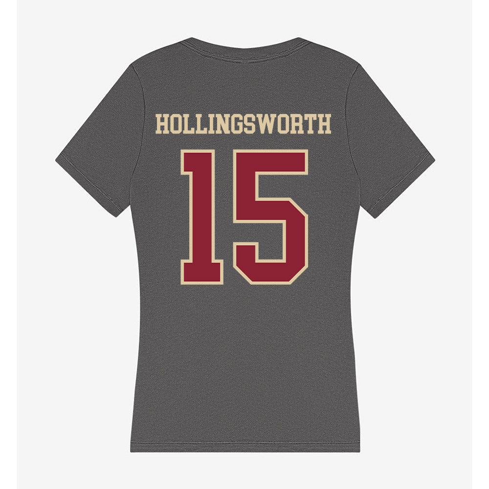 Boston College - NCAA Women's Basketball : Megan Hollingsworth - Women's V-Neck T-Shirt-1
