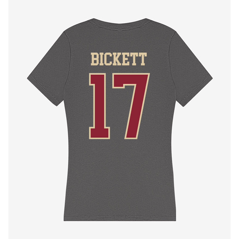 Boston College - NCAA Women's Ice Hockey : Grace Bickett - Women's V-Neck T-Shirt-1
