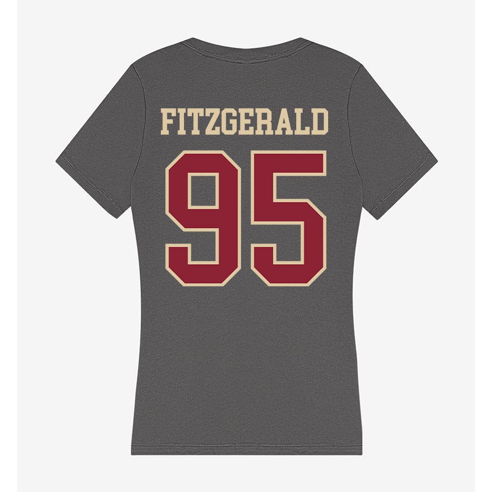 Boston College - NCAA Football : Mac Fitzgerald - Women's V-Neck T-Shirt-1