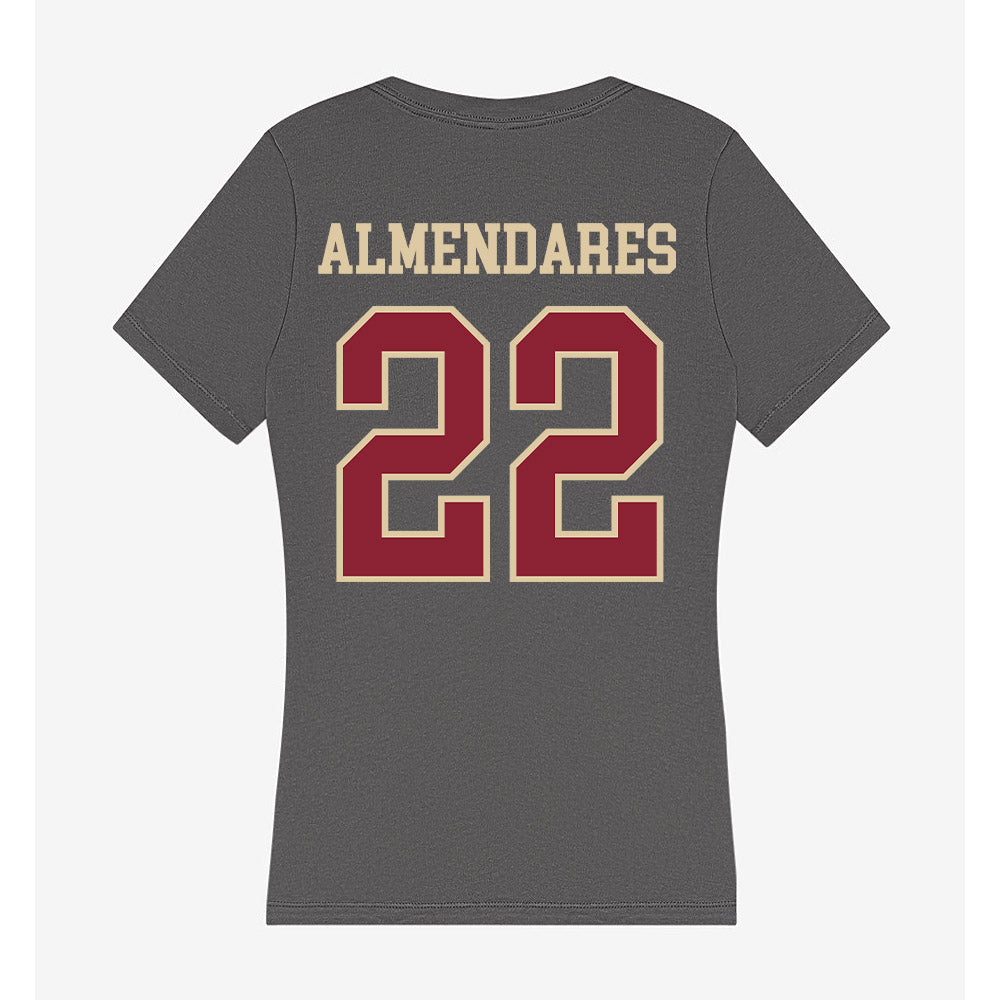 Boston College - NCAA Men's Soccer : Erick Almendares - Women's V-Neck T-Shirt-1
