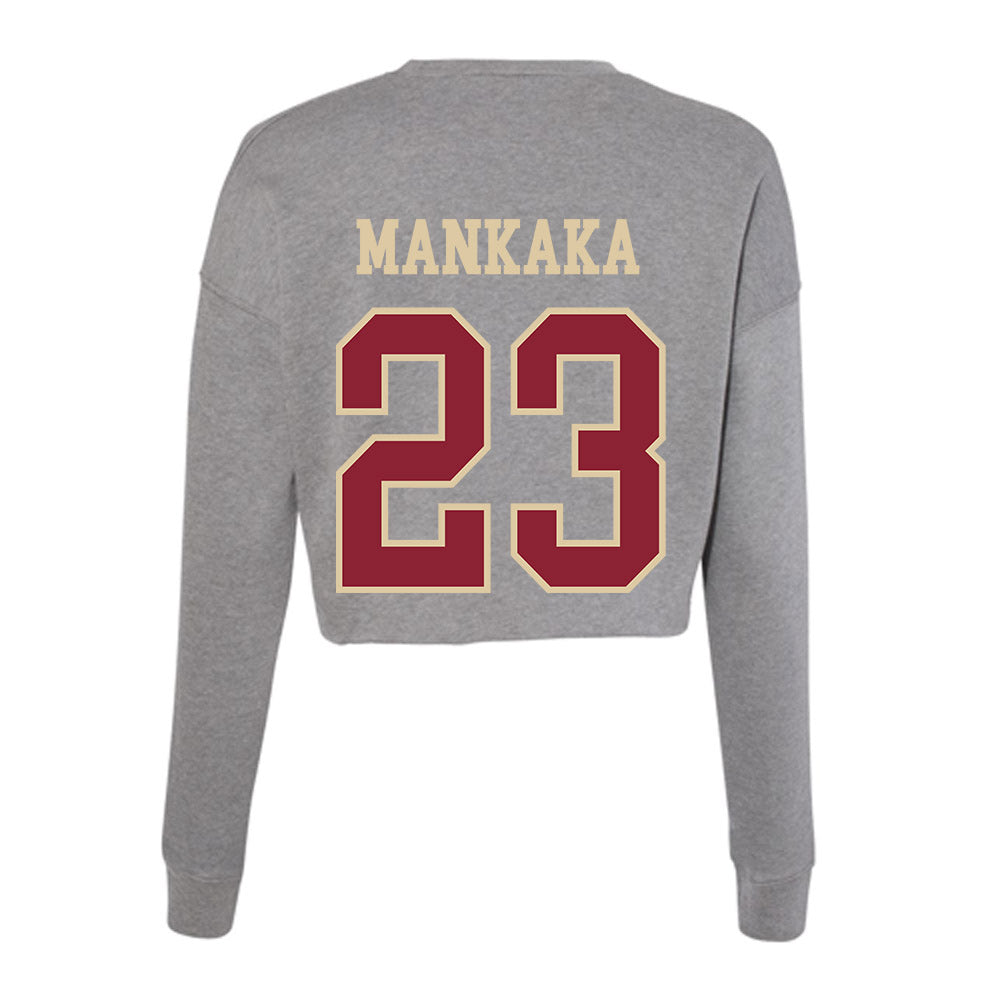 Boston College - NCAA Football : Michael Mankaka - Women's Cropped Crew Fleece-1