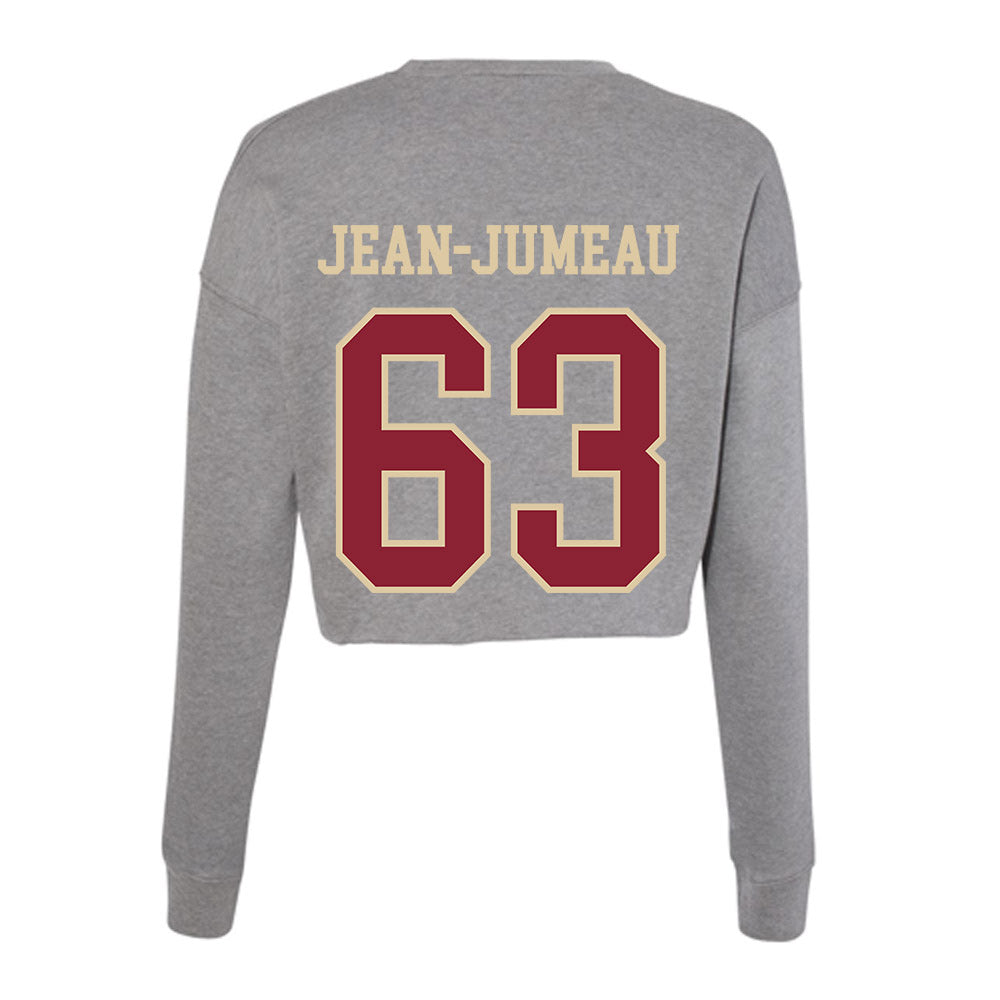 Boston College - NCAA Football : Veguer Jean-Jumeau - Women's Cropped Crew Fleece-1