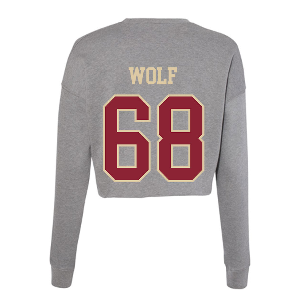 Boston College - NCAA Women's Volleyball : Milly Wolf - Women's Cropped Crew Fleece-1