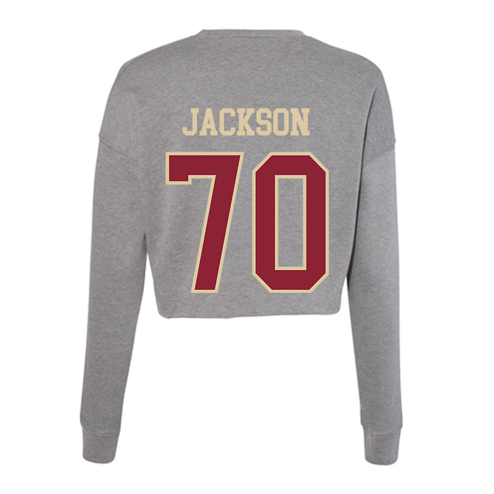 Boston College - NCAA Football : Reggie Jackson - Women's Cropped Crew Fleece-1