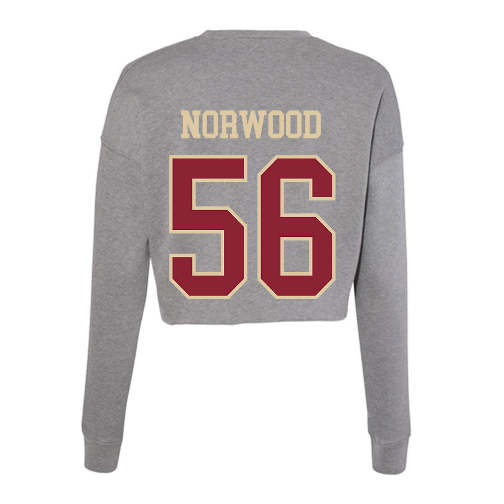 Boston College - NCAA Football : Jani Norwood - Women's Cropped Crew Fleece-1