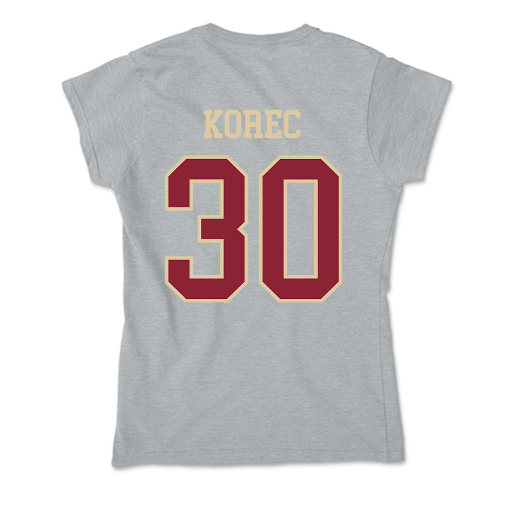 Boston College - NCAA Men's Ice Hockey : Jan Korec - Soft Style Women’s T-Shirt-1