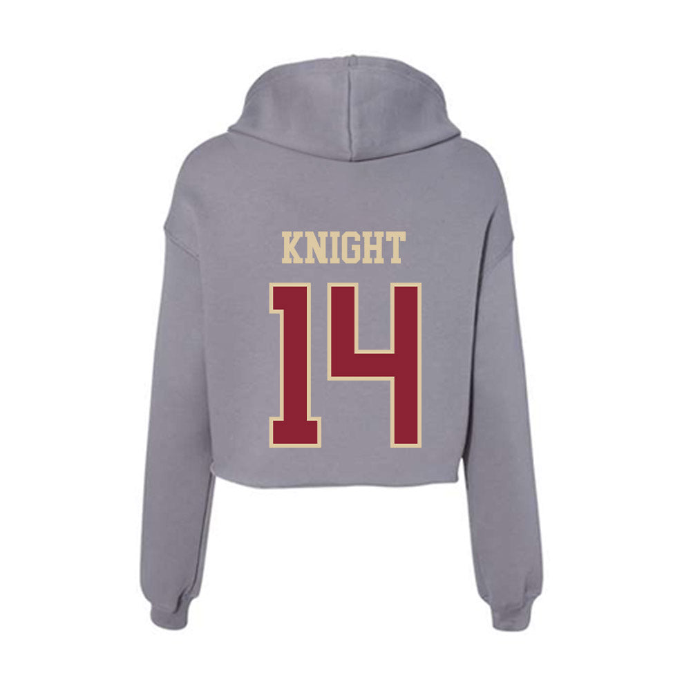 Boston College - NCAA Softball : Emma Knight - Women's Crop Fleece Hoodie-1