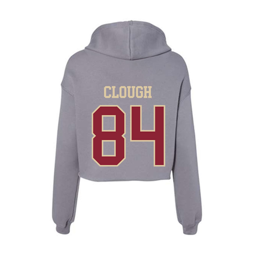 Boston College - NCAA Football : Brady Clough - Women's Crop Fleece Hooded Sweatshirt-1