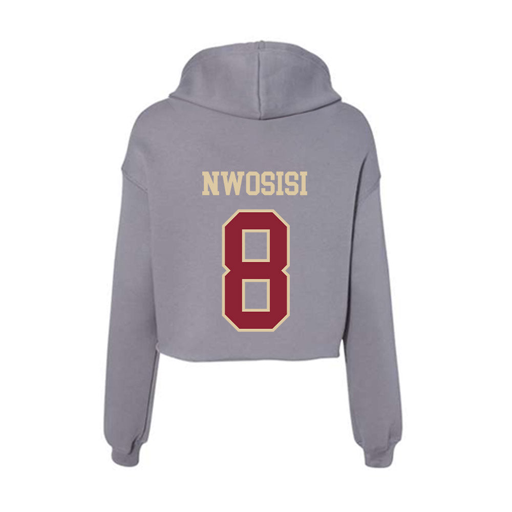 Boston College - NCAA Football : Onye Nwosisi - Women's Crop Fleece Hoodie-1