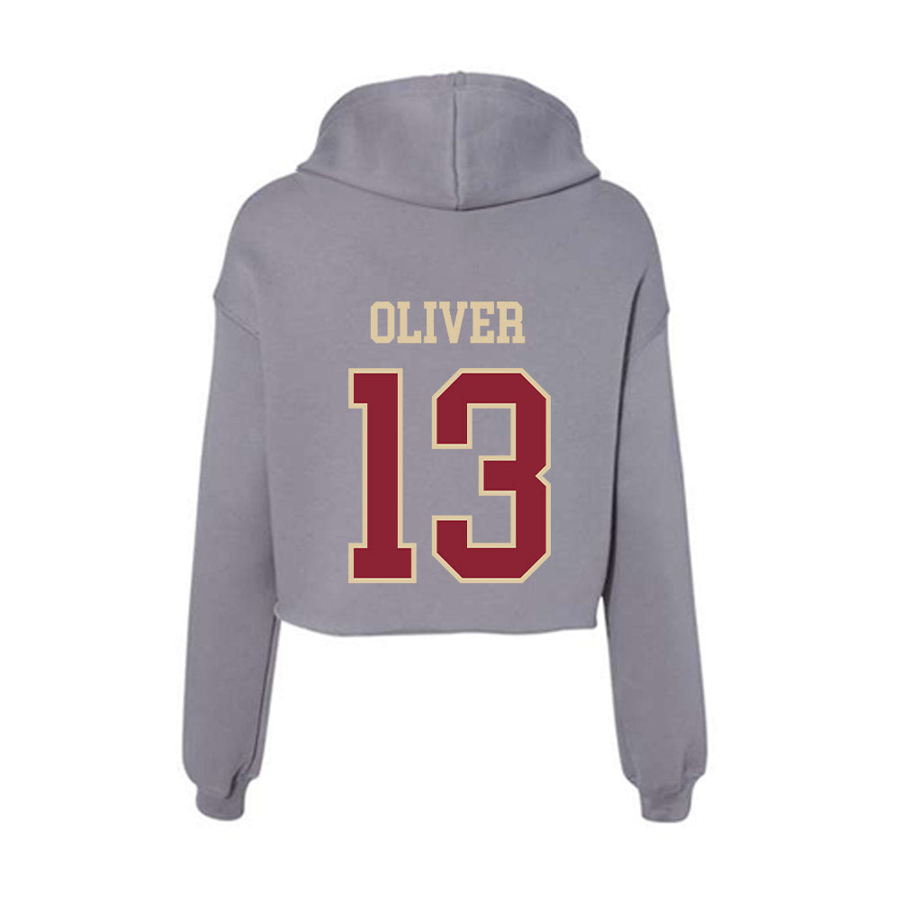 Boston College - NCAA Women's Basketball : Grace Oliver - Women's Crop Fleece Hoodie-1