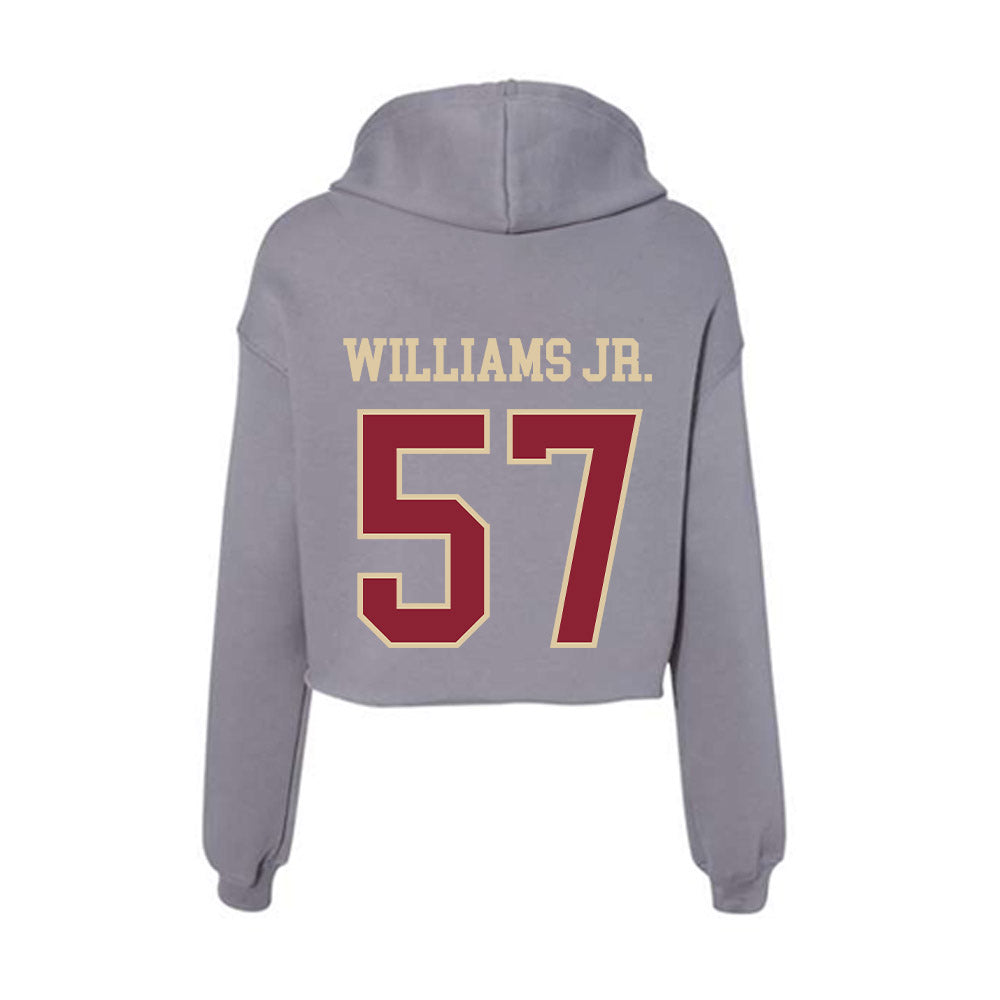 Boston College - NCAA Football : Denzil Williams Jr. - Women's Crop Fleece Hoodie-1