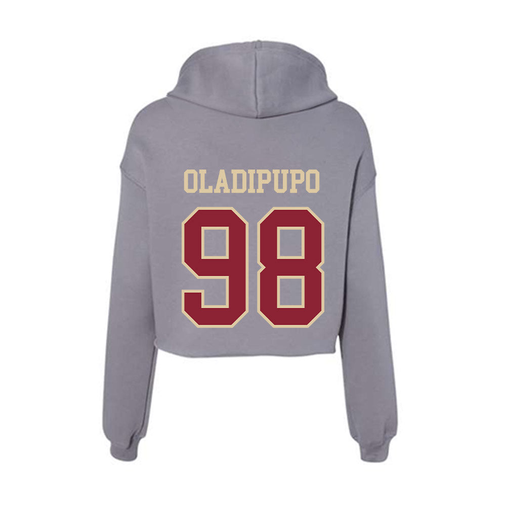 Boston College - NCAA Football : Israel Oladipupo - Women's Crop Fleece Hoodie-1