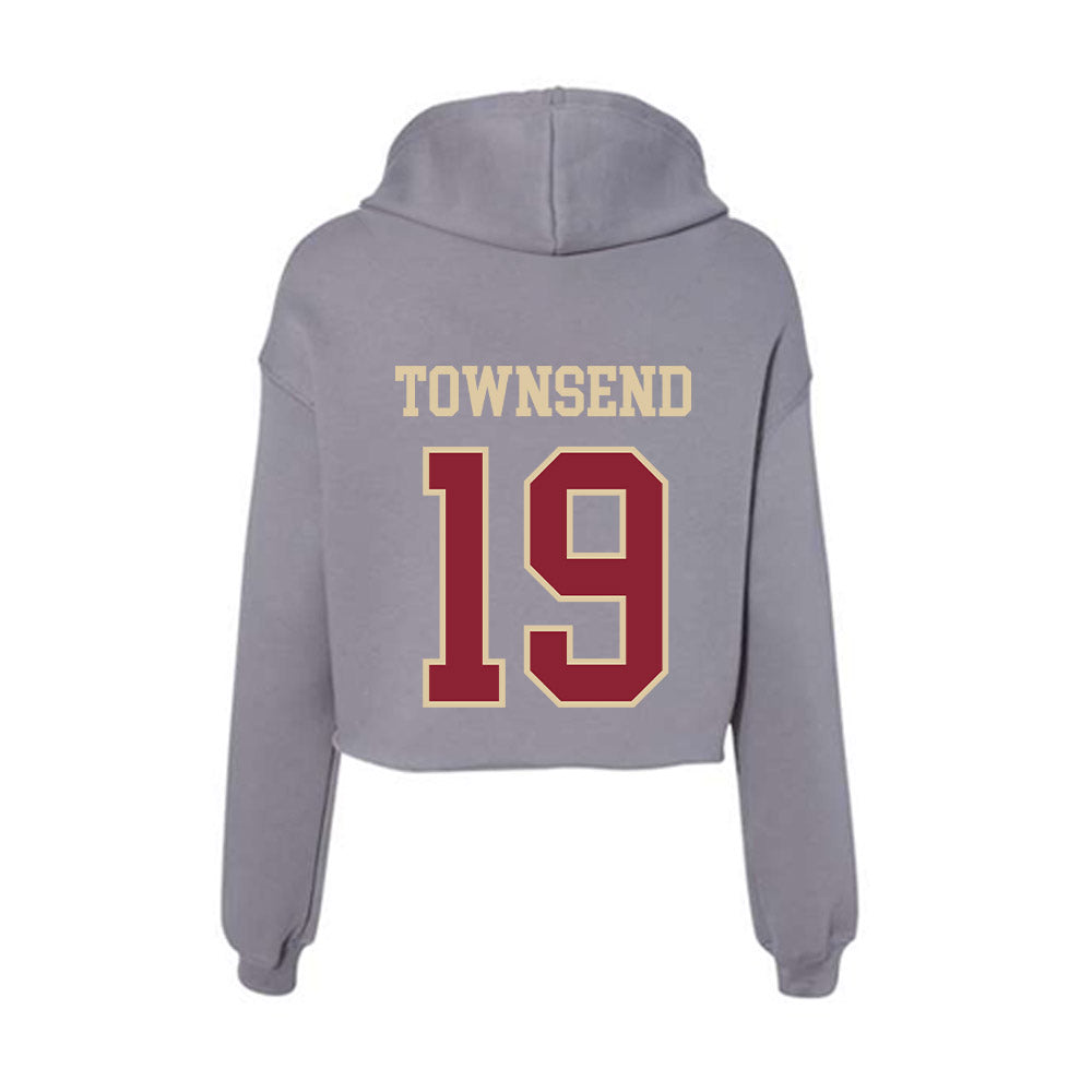Boston College - NCAA Football : Marcelous Townsend - Women's Crop Fleece Hoodie-1