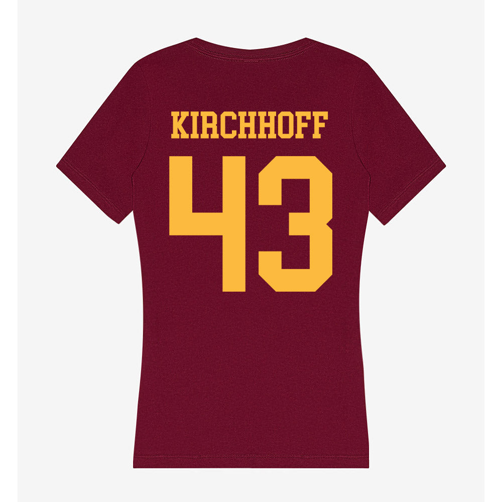 Minnesota - NCAA Baseball : Josh Kirchhoff - Women's V-Neck T-Shirt-1