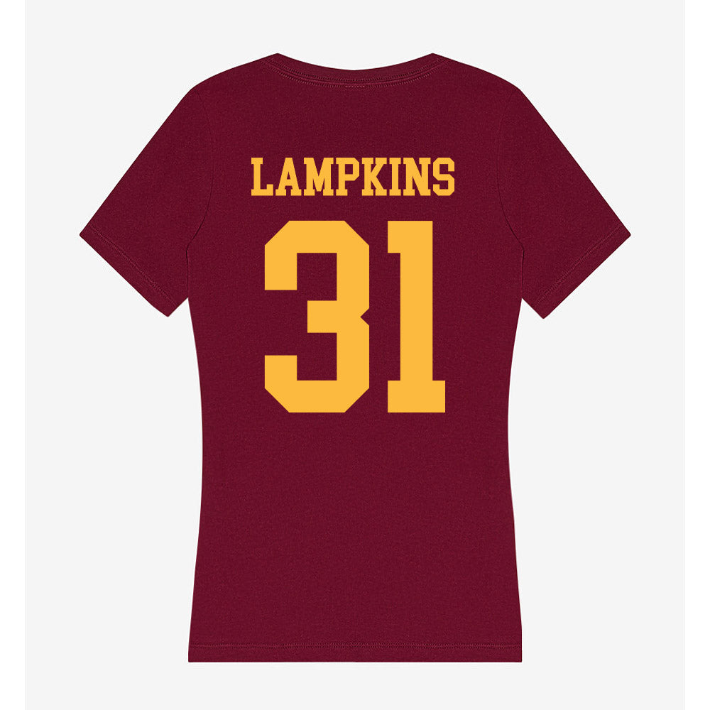 Minnesota - NCAA Football : Jordan Lampkins - Women's V-Neck T-Shirt-1