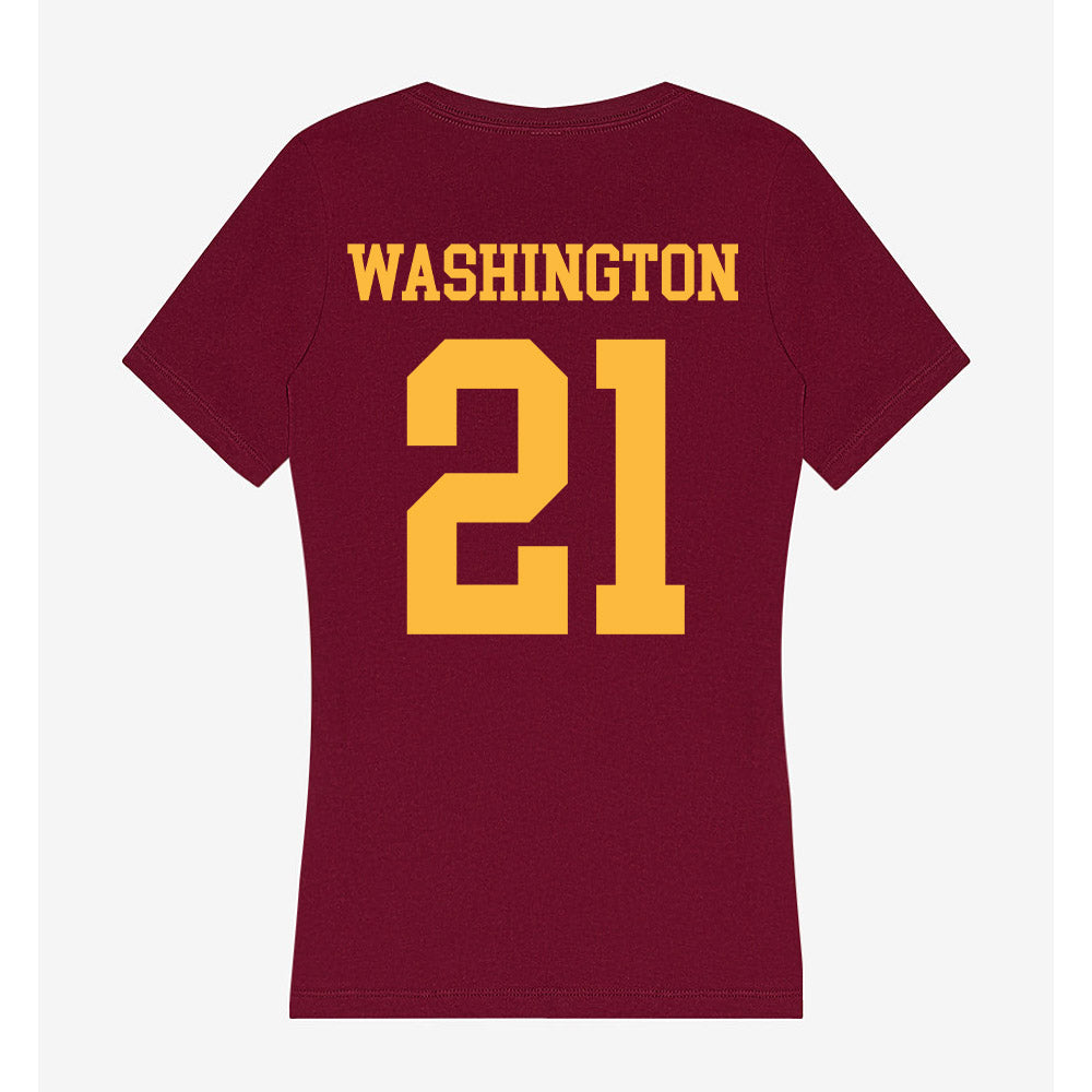 Minnesota - NCAA Football : Grant Washington - Women's V-Neck T-Shirt-1