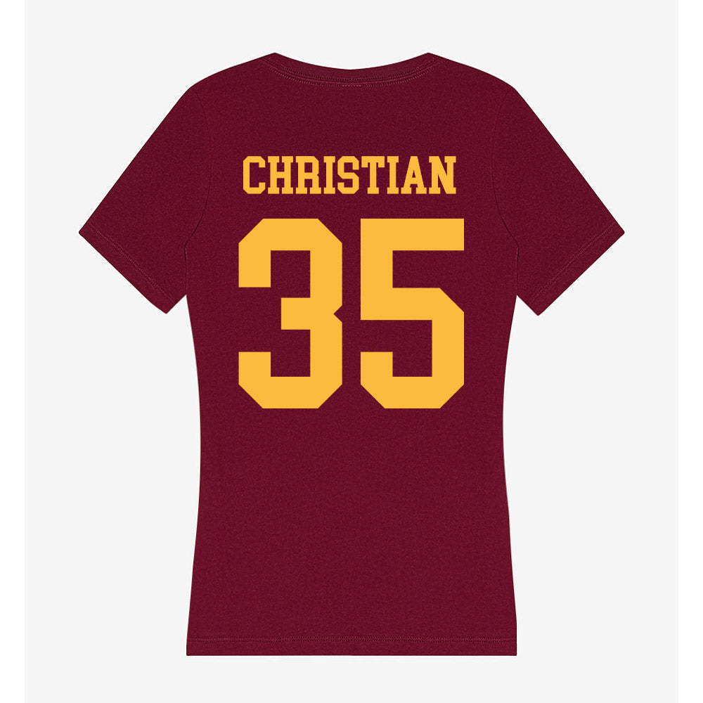 Minnesota - NCAA Women's Basketball : Makena Christian - Women's V-Neck T-Shirt-1