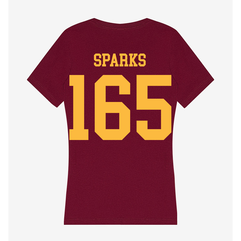 Minnesota - NCAA Wrestling : Andrew Sparks - Women's V-Neck T-Shirt-1