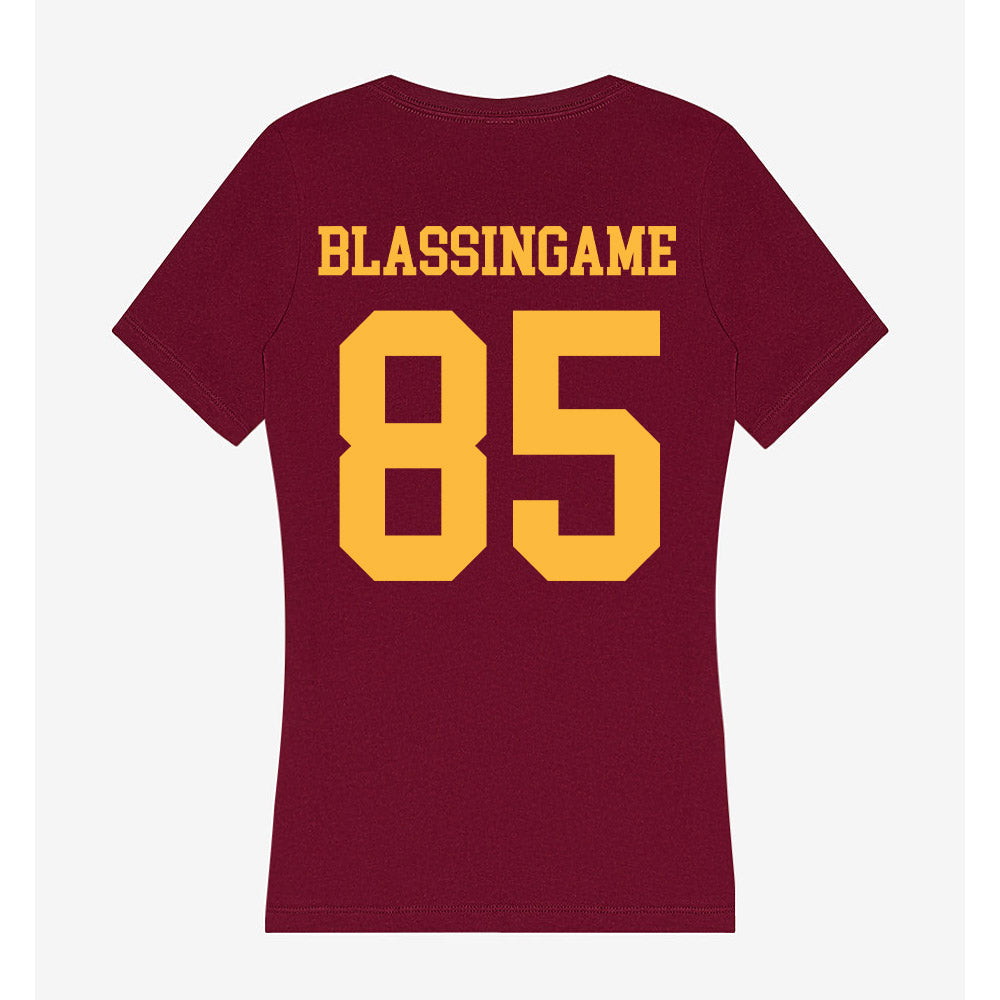 Minnesota - NCAA Football : Rico Blassingame - Women's V-Neck T-Shirt-1